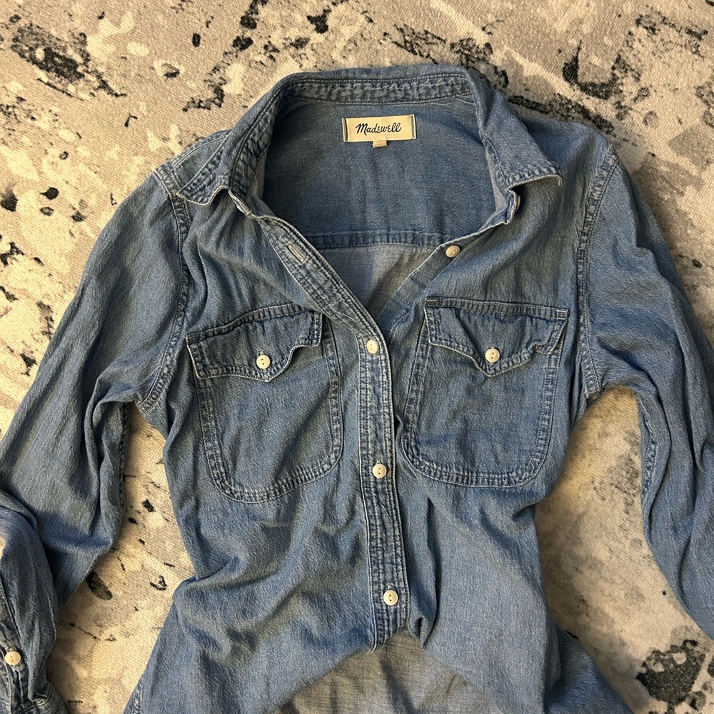 Madewell Denim Button-Up Top